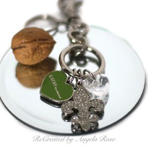 Kathy Van Zeeland Heart Keychain Bag Charm